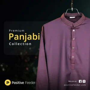 Premium Dark Maroon Grace Cotton Panjabi – Authentic Pakistani Fabric